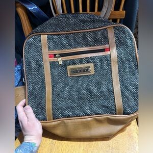 Oscar de la Renta Black and Brown Studio Bag